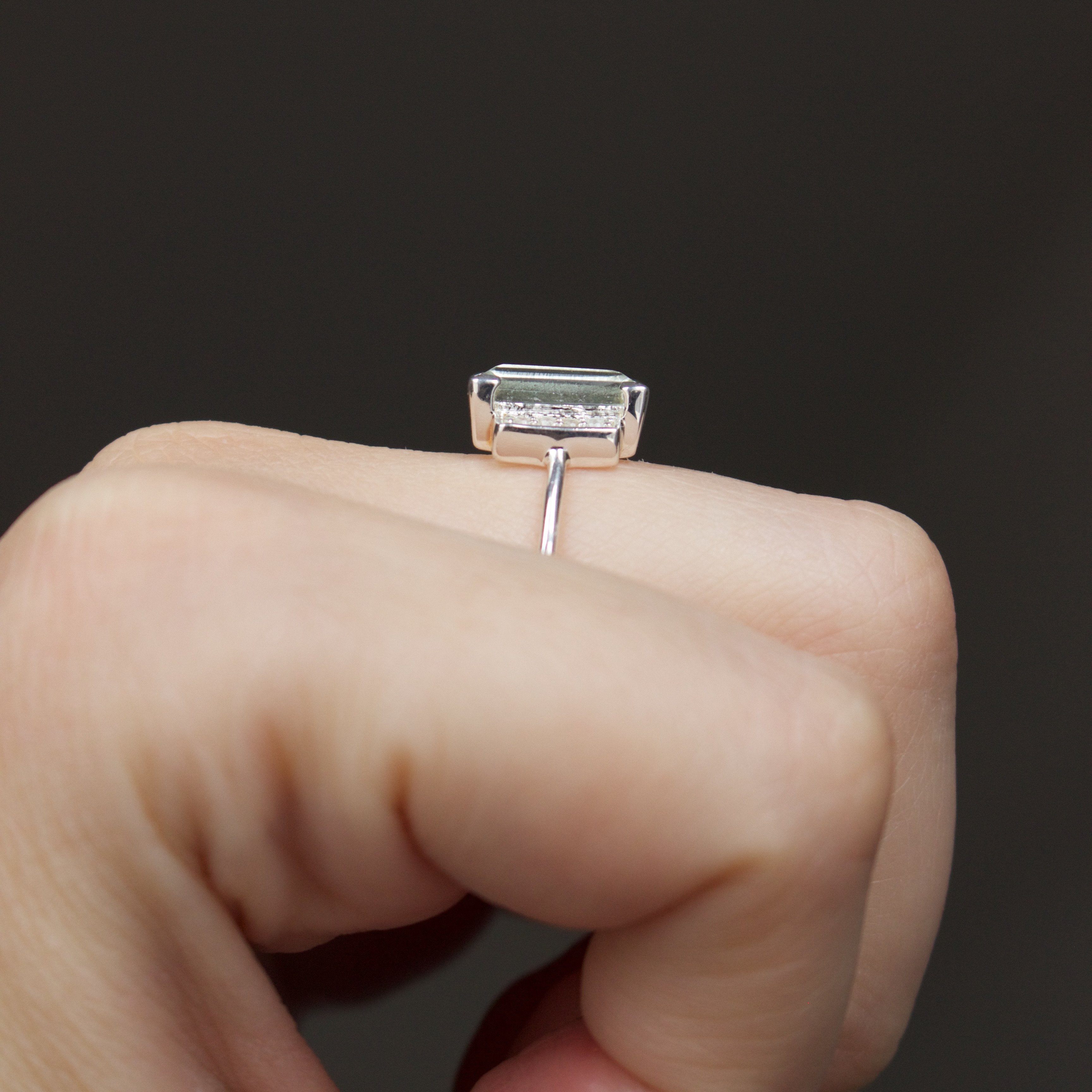 Simple Engagement Ring, White Topaz Ring, Gemstone Ring April Birthsto –  Madelynn Cassin Designs